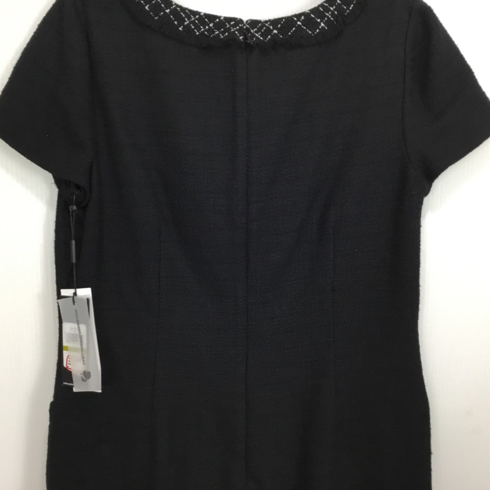 HP🛍 Karl Lagerfeld Black Sheath Tweed Dress 14 - Picture 10 of 10